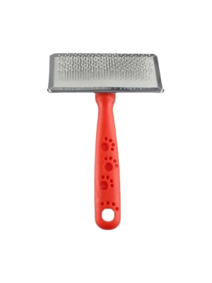 Zampa Silikon Top Başlıklı Kedi & Köpek Fırçası Kırmızı S