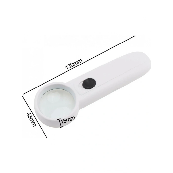 15X Çok Fonksiyonlu 2 Led Işıklı Taşınabilir El Büyüteç