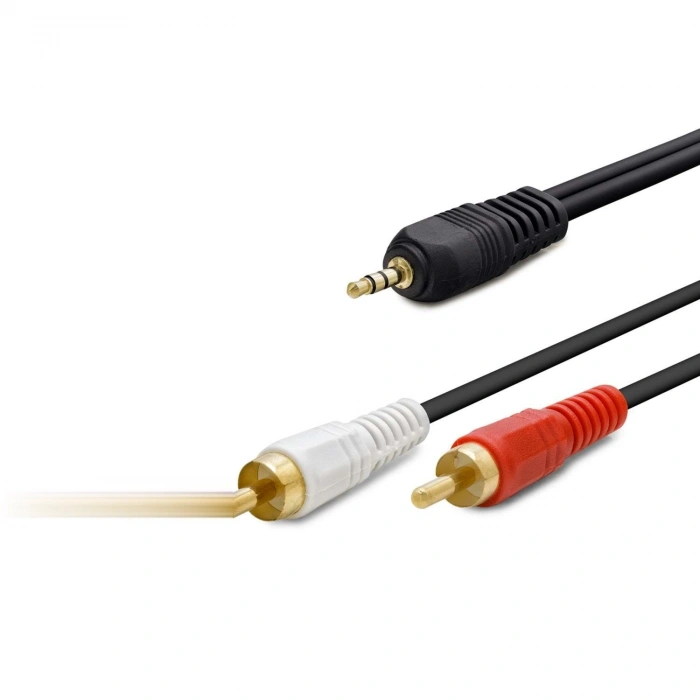 3.5 mm to 2 RCA Kablo 5m (HDX1032 Siyah)