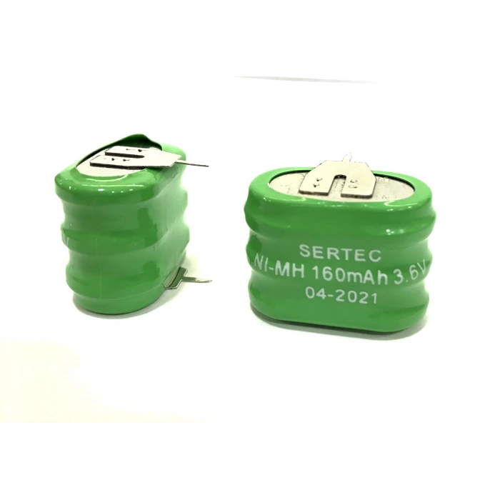 3.6V 3S1P 160 Mah 2 Pin NI-MH Buton Pil