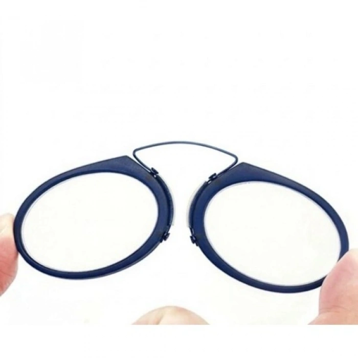 Burun Üstü Mini Sapsız 4.5x Gözlük Büyüteç - Mavi