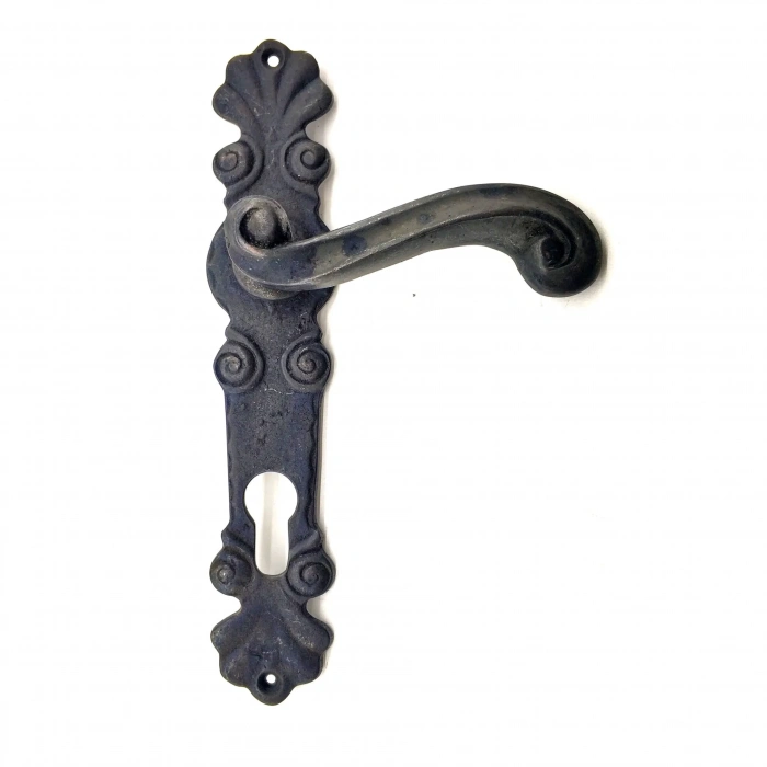 Antika Tarz Dekoratif Pirinç Okyanus Banyo Kapı Kolu - 230x46 Mm, Oksit