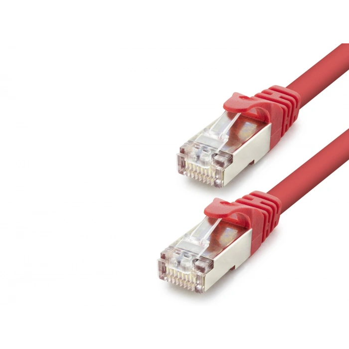 Cat7 Ethernet Patch Kablosu 10 Gbps 600 Mhz 30 Cm - Kırmızı HDX5105