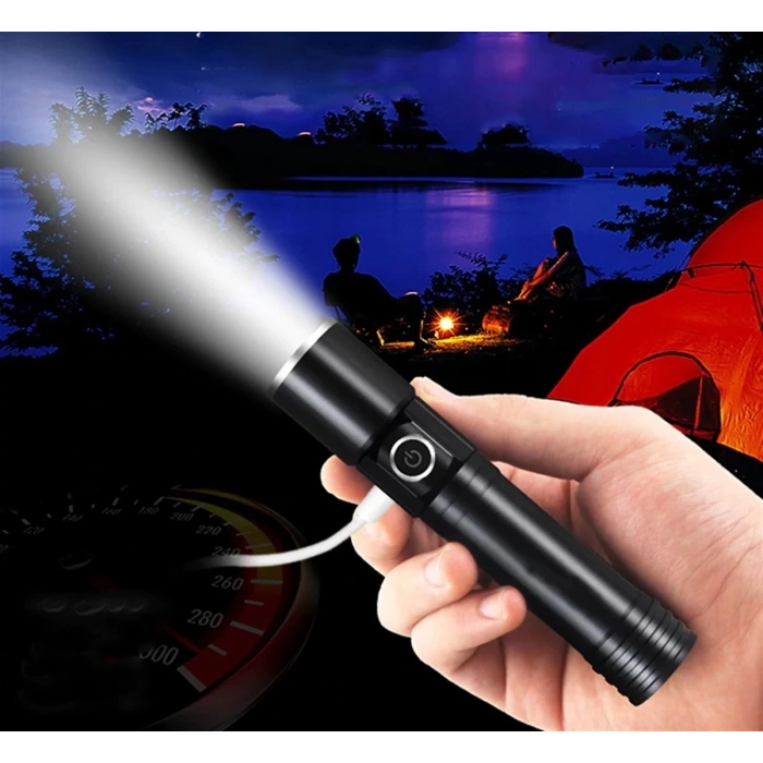 F-90 Aluminyum Kaplama Mıknatıslı Şarjlı El Feneri