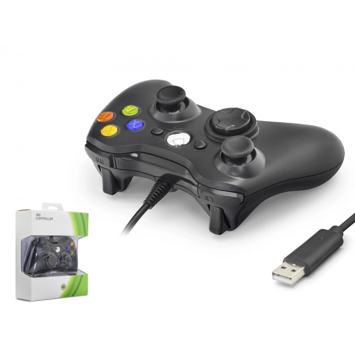 Gamepad Pc Xbox 360 Uyumlu Kablolu (ND506B Siyah)