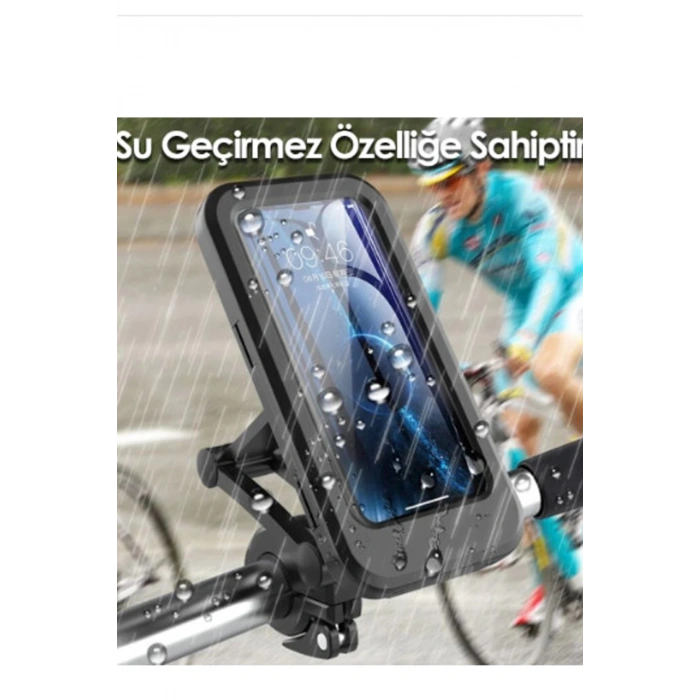 Gidon Bağlantılı Su Geçirmez Mıknatıslı Motorsiklet Telefon Tutucu