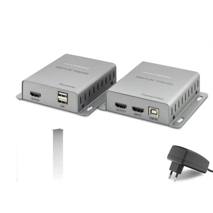 Hdmi Extender 4K 60 M - Gümüş HDX1355 Kvm