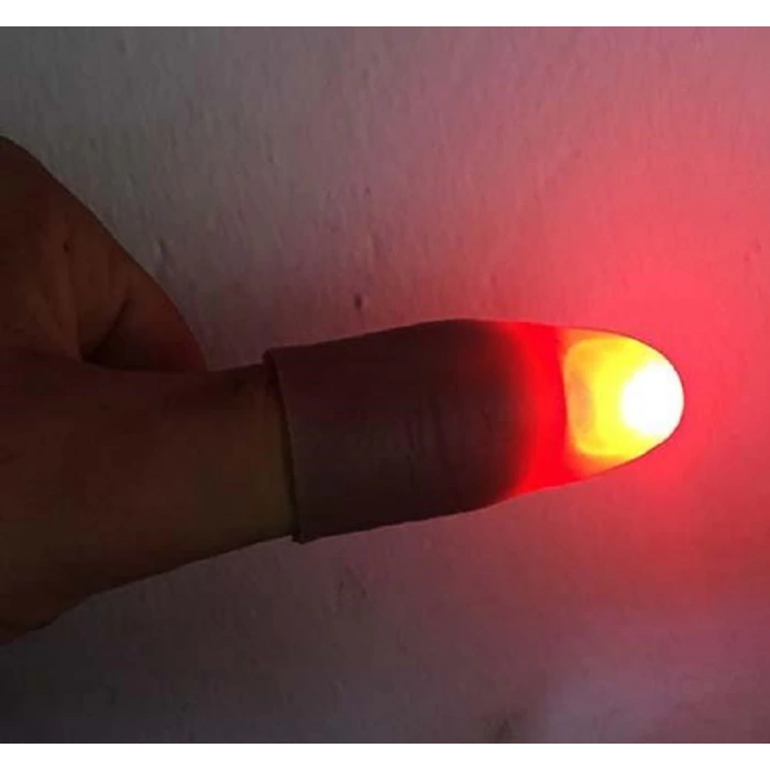Led Işıklı Renkli Sihirli Parmak Işıklı Parmak Şaka Parmak 1 Adet
