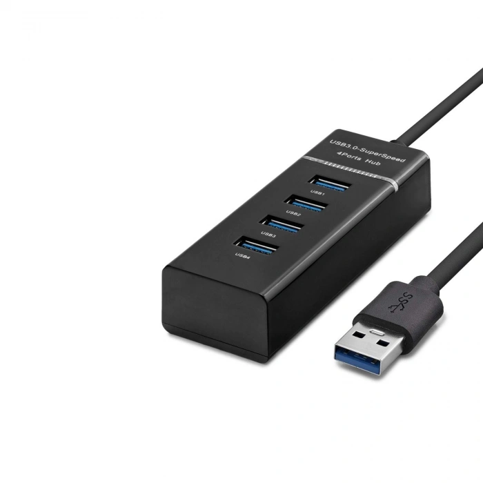 Usb3.0 Hub 3xUsb + Usb3.0 30Cm (HDX7017 Siyah)