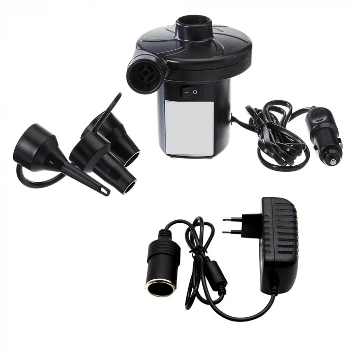 Yatak - Havuz Şişirme Boşaltma Pompası Araç Çakmak + 220V Çift Başlık