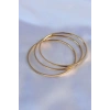 316L Çelik Gold Renk 3lü Ajda Model Kadın 60 mm Bilezik