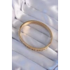 316L Çelik Gold Renk Zirkon Taşlı Model Kelepçe