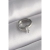 316L Çelik Gümüş Renk Zirkon Taşlı Tragus Piercing