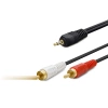 3.5 mm to 2 RCA Kablo 5m (HDX1032 Siyah)