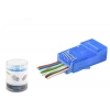 Cat6 Rj45 Konnektör - 100 Adet Mavi (ND2404 / Özel Plastik Kutulu)