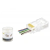 Cat6 Rj45 Konnektör - 100 Adet Şeffaf (ND2407 / Özel Plastik Kutulu)