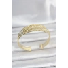 Gold Renk Pirinç Minimal Dorikalı Kadın Bileklik