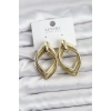 Vintage Gold Renk Pirinç Kadın Küpe