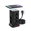 Wp711 Akım Korumalı Priz Kablosuz Şarj İstasyonu 11x Soket 3x Usb 1xtype-c Kablolu Grup Priz