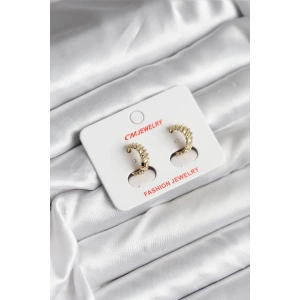 14K Gold Renk Kaplama CM Kadın Küpe