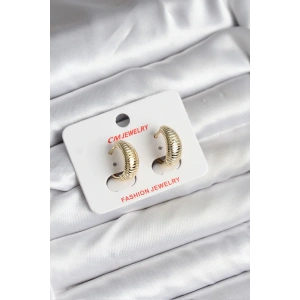 14K Gold Renk Kaplama CM Kadın Küpe