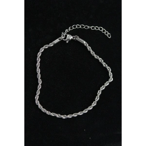 316L Çelik Burgu Model Gümüş Renk Erkek Bileklik