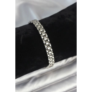 316L Çelik Gümüş Renk 7 mm Kalınlık Erkek Bileklik