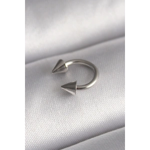 316L Çelik Gümüş Renk Halka Çivi Model Kadın Piercing