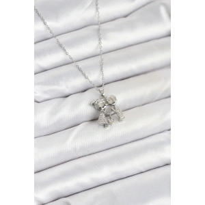 316L Çelik Zincir Gümüş Renk Erkek Kız Model Kadın Kolye