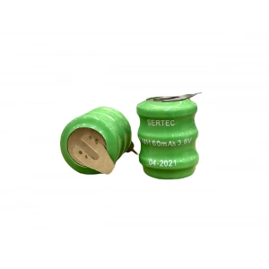 3.6V 3S1P 60 Mah 2 Pin NI-MH Buton Pil