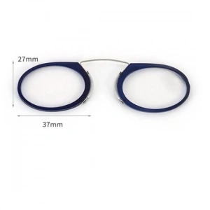 Burun Üstü Mini Sapsız 3.5x Gözlük Büyüteç - Mavi