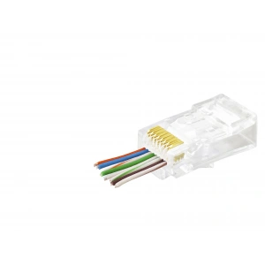 Cat6 Rj45 Konnektör (100 Adet Paket - Şeffaf APXRJ45)
