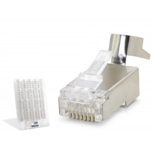 Cat7 Ez Rj45 Metal B Kalite Konnektör 100 Adet Plastik Kutu - Silver ND2425