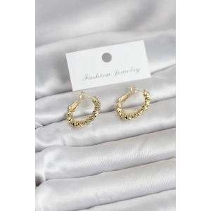 Gold Renk Pirinç Dorika Halka Kadın Küpe