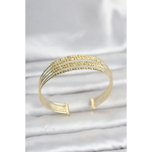 Gold Renk Pirinç Minimal Dorikalı Kadın Bileklik