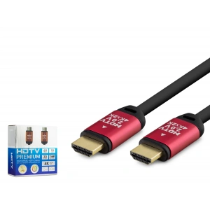 HDMI 2.0 Kablo 20 Mt (Od 8.0 Mm) (HDX2036- Siyah Kirmizi)