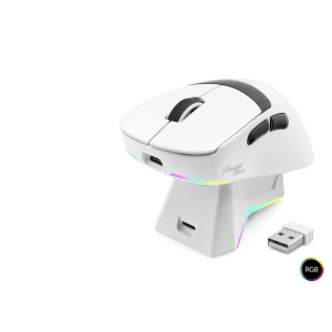Kablosuz Gaming Rgb Mouse Şarj Standlı - Beyaz MF1216W