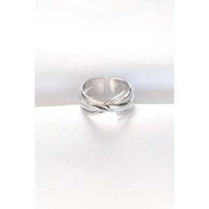 Kalın Silver Renk Ayarlanabilir Yüzük