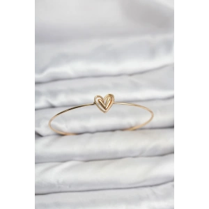 Kalp Model Gold Renk Bileklik