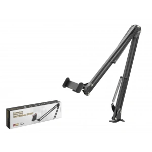 Kollu Mafsallı Masa Kenarı Telefon Ve Tablet Standı (ND1052Si̇yah)