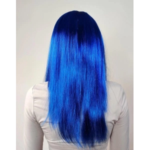 Mavi Renk Uzun Parti Peruğu