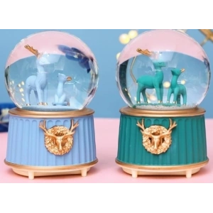 Mavi-yeşil Geyik Kar Küresi Küçük Boy