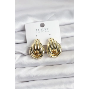 Pirinç Gold Renk Vintage Kadın Küpe