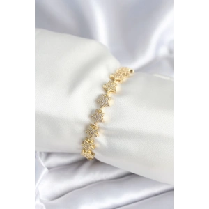 Pirinç Gold Renk Yıldız Model Kadın Bileklik