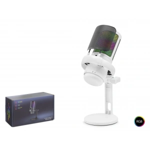 Profesyonel Gaming Rgb Mikrofon 192 Khz / 24 Bit Type-C - Beyaz ME6PW