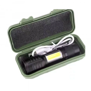 Taktik El Feneri Usb Şarj Edilebilir Kamp Feneri Cob Zumlanabilir Mini Taşınabilir El Feneri Ws-5454