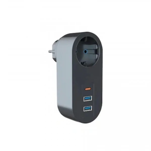 Tekli Akım Korumalı 2 Adet USB 1 Adet Type-C Girişli Priz 3400