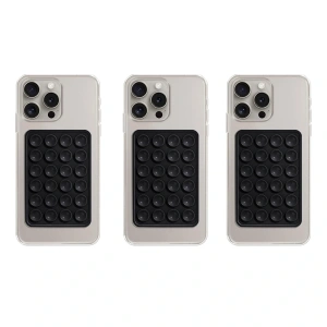 Telefon Arkası Silikon Vantuz Güçlü Tutucu Siyah 3 Adet