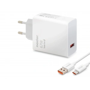 Type-C Hızlı Şarj Seti 67W Usb Adaptörlü - Beyaz ND1008