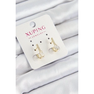 Xuping Zirkon Taşlı I Model Gold Renk Kadın Küpe